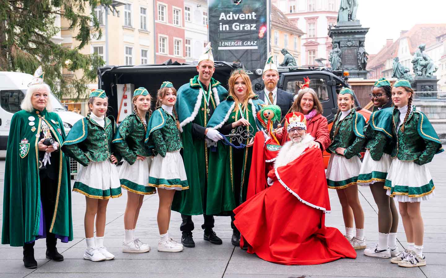 Die Grazer Faschingsgilde am Hauptplatz und im Rathaus Graz 2024
