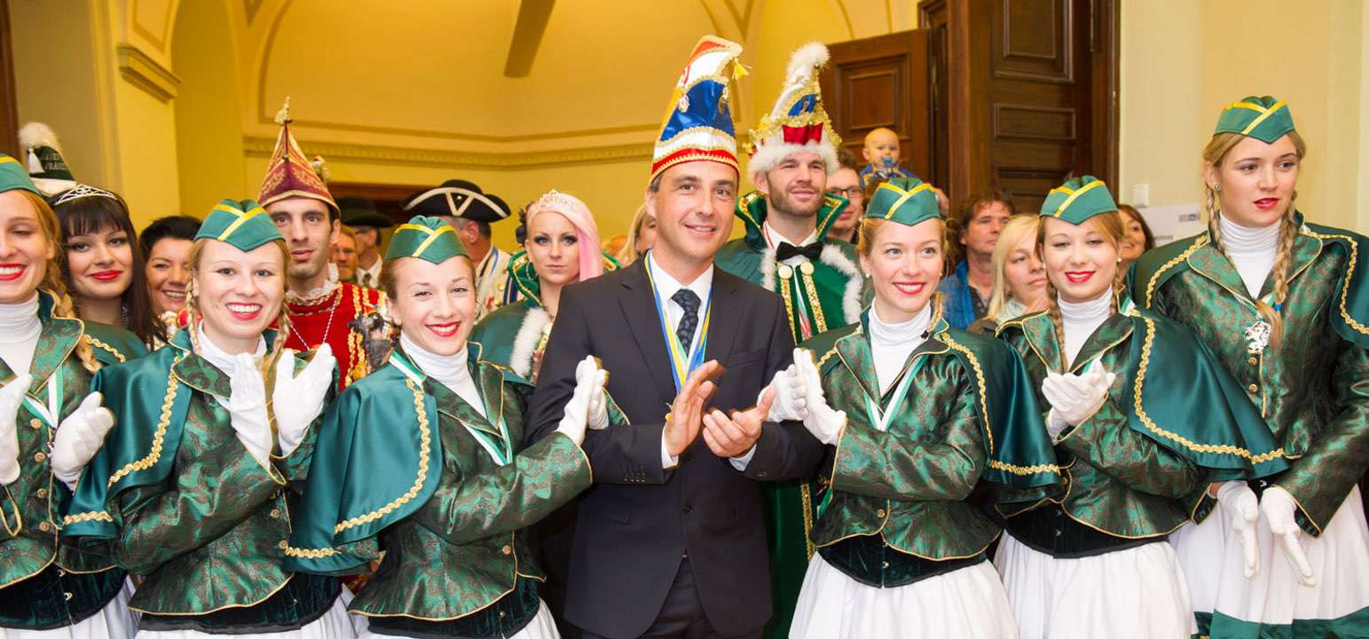 Prinzenpaar und Garde bei Bürgermeister Siegfried Nagl Fasching Graz